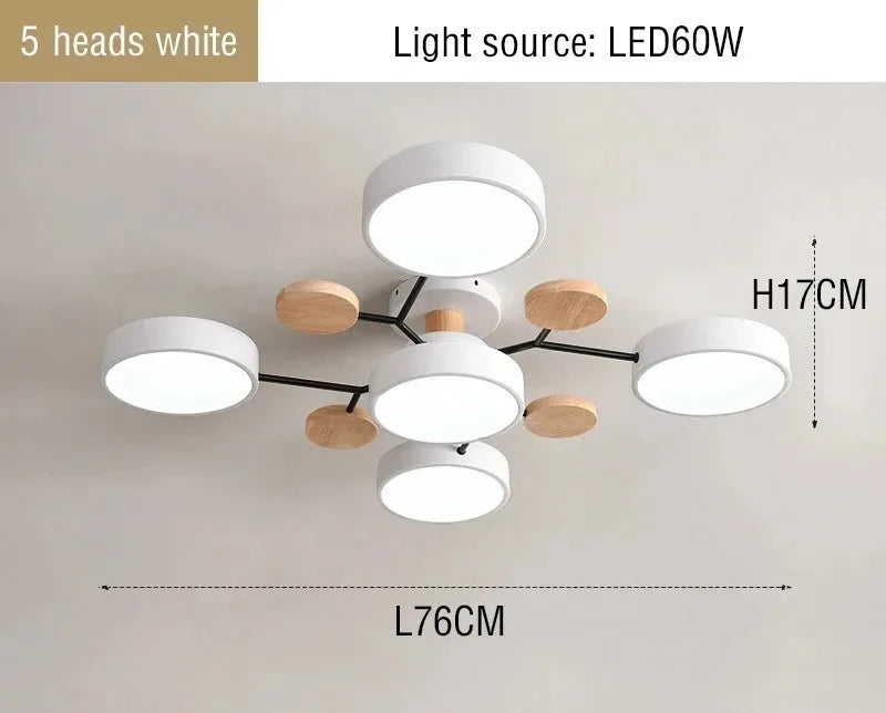 LED Chandelier with 3 Different Colors Suitable for Living Room Bedroom Hotel apartment Study Home Decoration Indoor Lighting