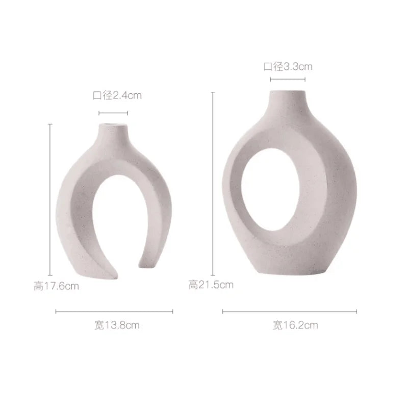 A Set of Hugging Vase Ornaments, Home Decoration Ornaments Plastic Vase, Dry Vase, Office, Entrance Cabinet Decorative Vase