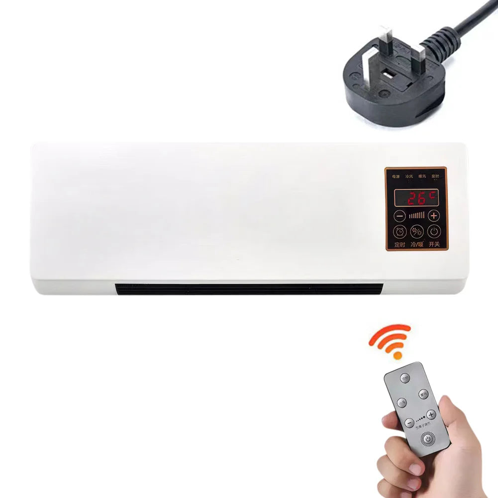 1800W Wall Mounted Air Conditioners with Remote Control Winter Warmer Small Multifunctional Blowing Supplies Home Appliance