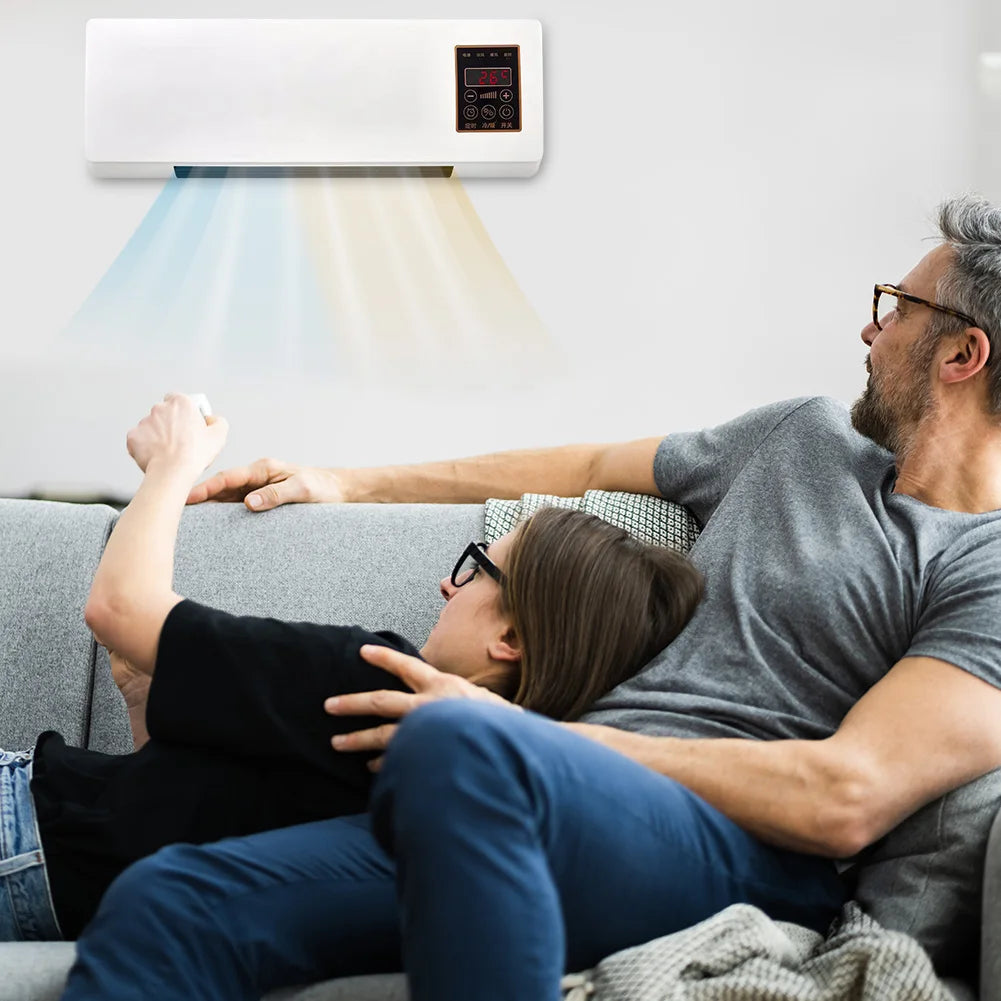 1800W Wall Mounted Air Conditioners with Remote Control Winter Warmer Small Multifunctional Blowing Supplies Home Appliance