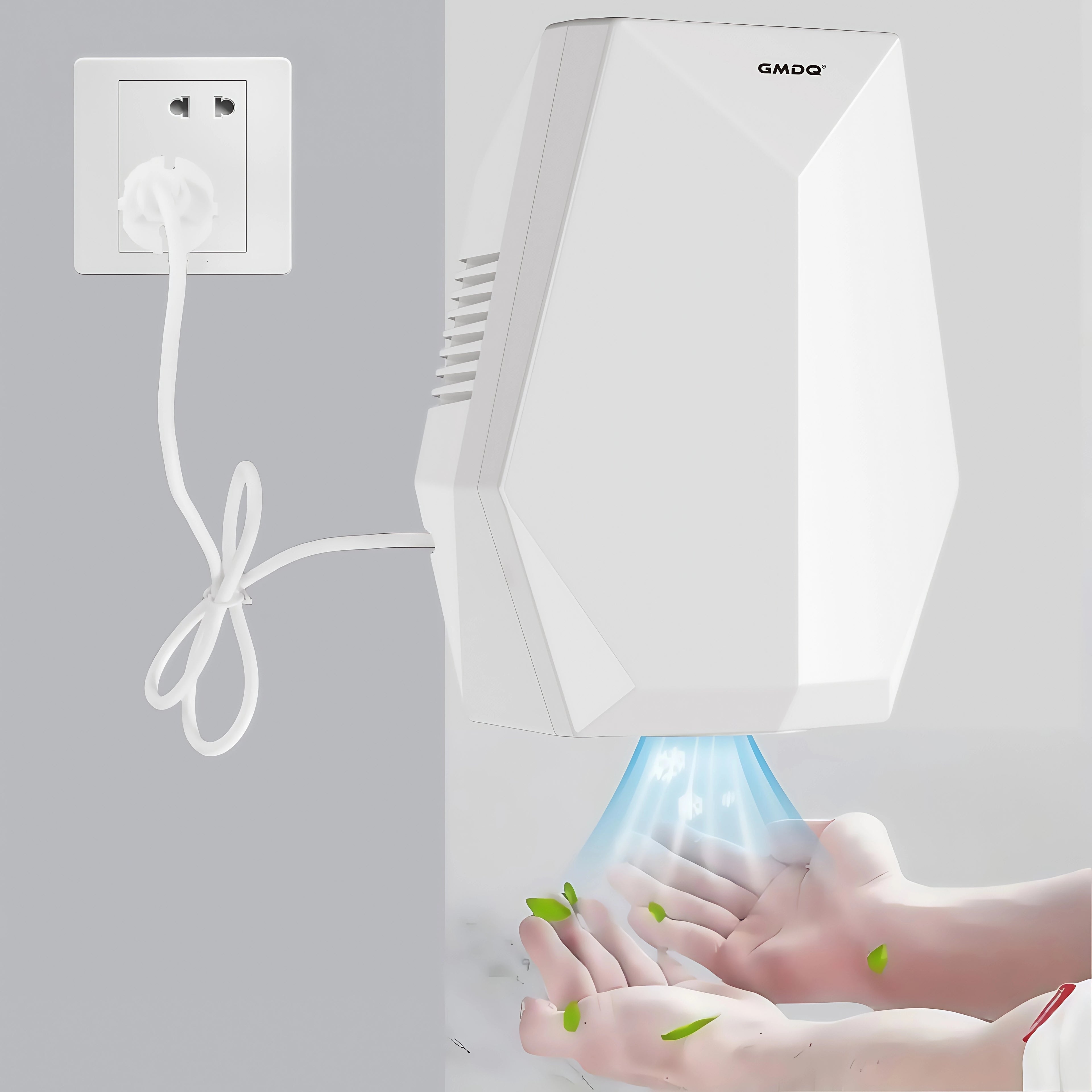 GMDQ Mini Fully Automatic Induction Hand Dryer 1600W Automatic High-speed Warm Air Hand Dryer