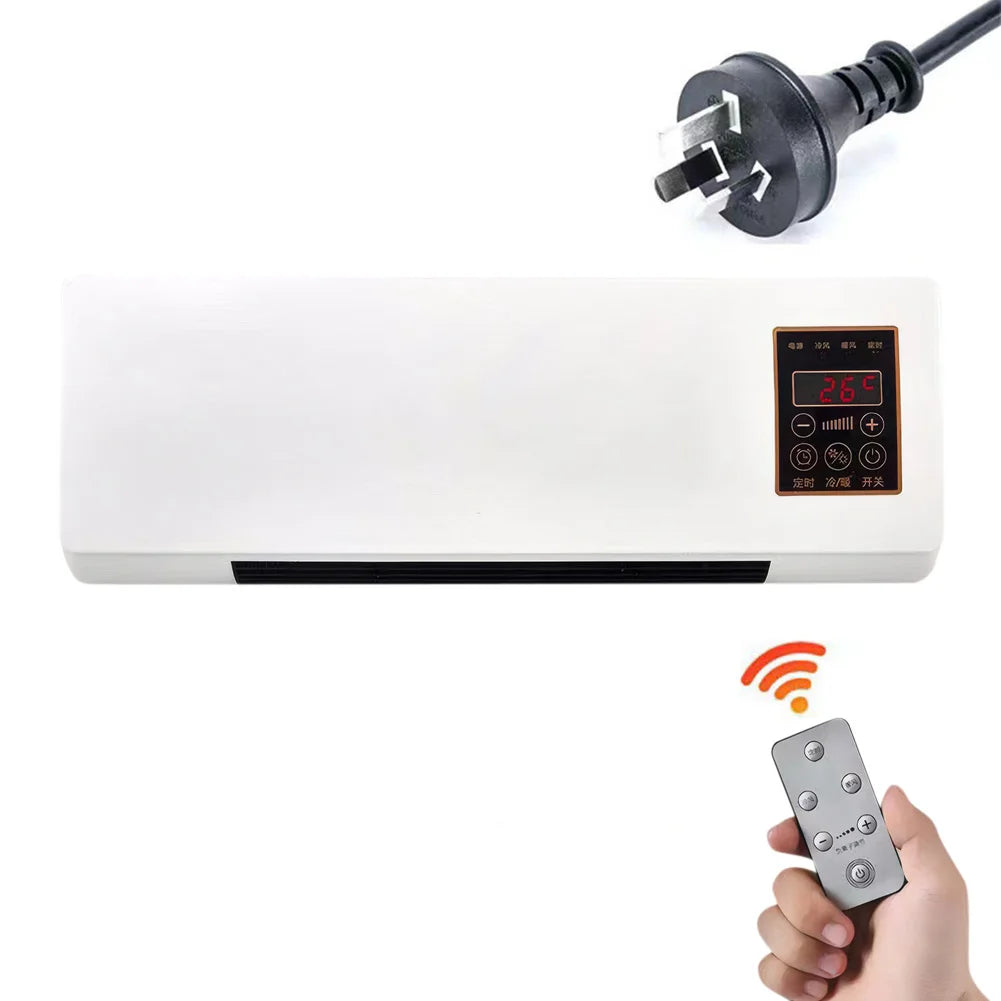 1800W Wall Mounted Air Conditioners with Remote Control Winter Warmer Small Multifunctional Blowing Supplies Home Appliance
