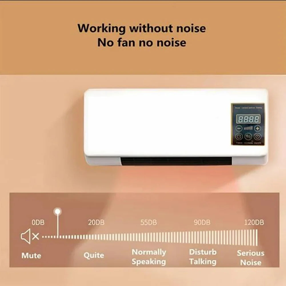1800W Wall Mounted Air Conditioners with Remote Control Winter Warmer Small Multifunctional Blowing Supplies Home Appliance