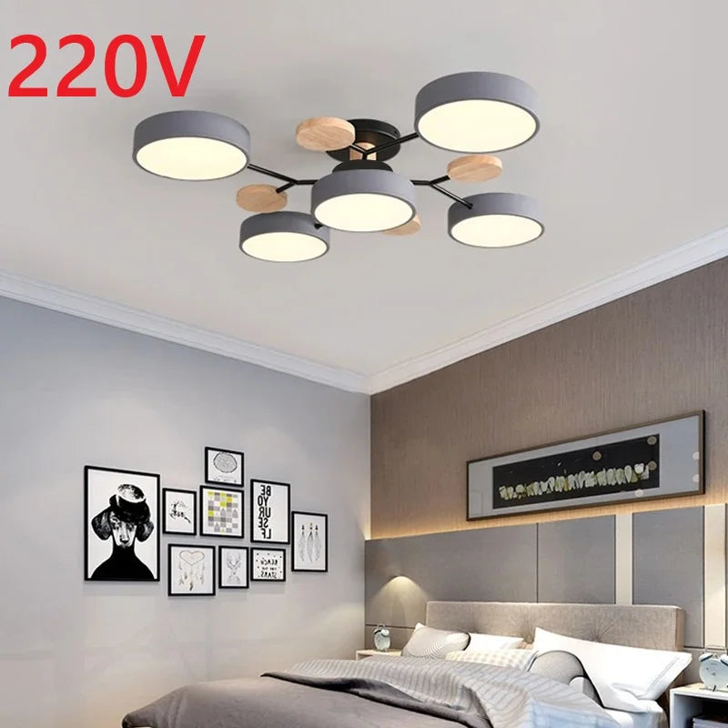 LED Chandelier with 3 Different Colors Suitable for Living Room Bedroom Hotel apartment Study Home Decoration Indoor Lighting