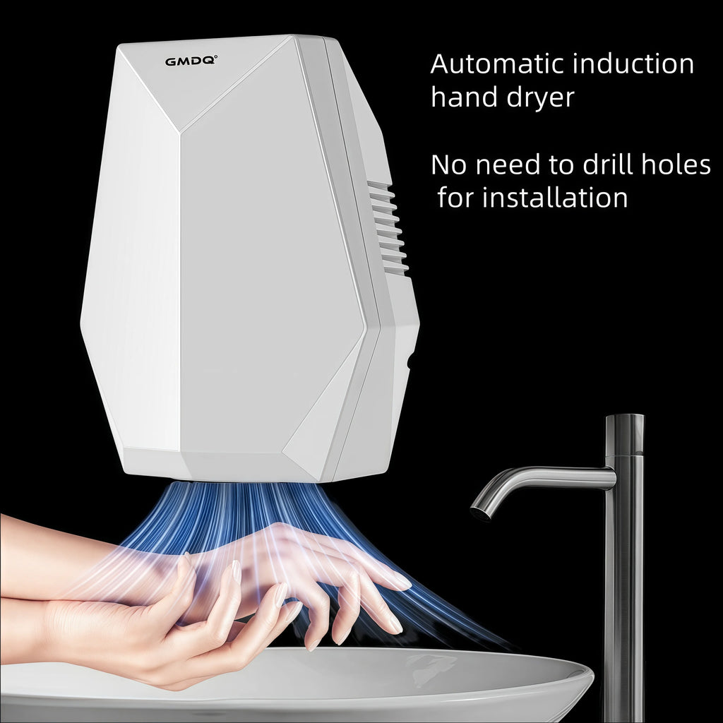 GMDQ Mini Fully Automatic Induction Hand Dryer 1600W Automatic High-speed Warm Air Hand Dryer