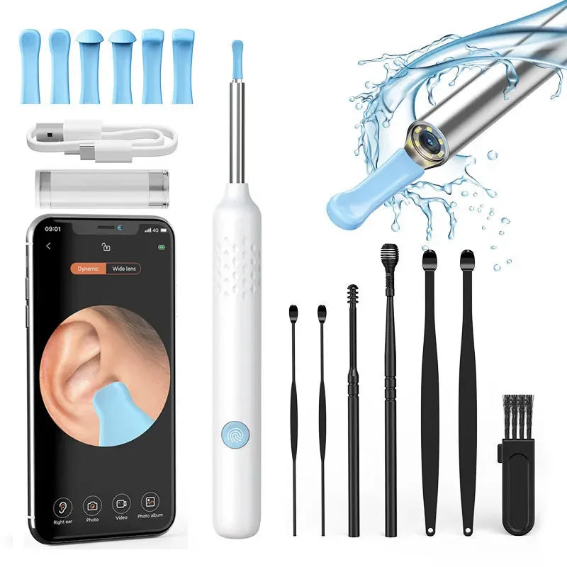 Ear cleaner for video cameras, earoscope for cleaning earwax, USB-powered ear swabs, mini camera, health care tools