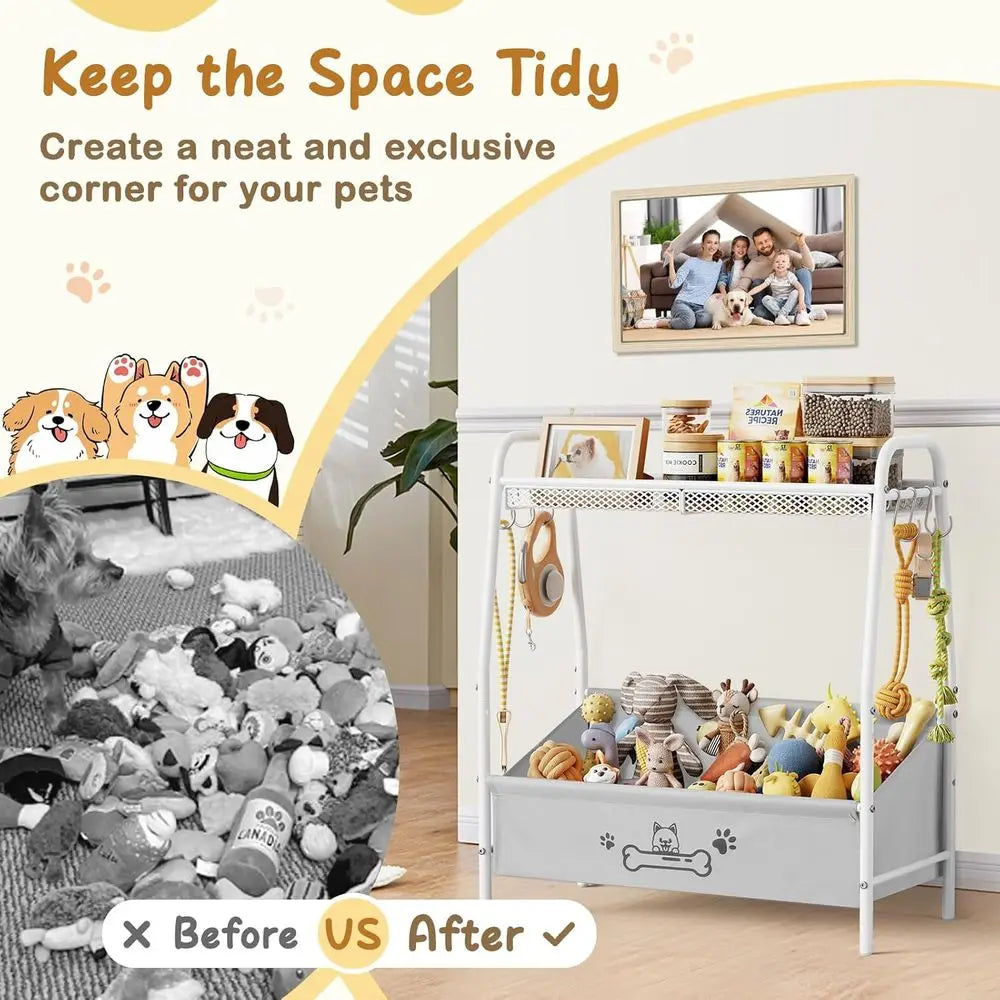 Chic Pet Toy Organizer Bin