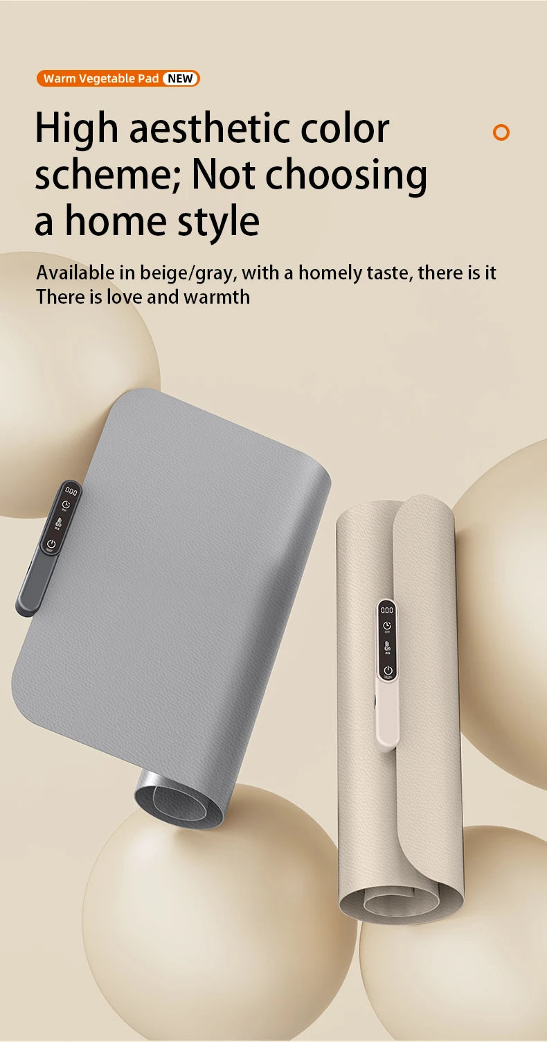 Electric Warming Tray Food Warmer Plate Foldable Portable Smart Food Fast Heating Mat Electric Warming Tray Food Warming Board