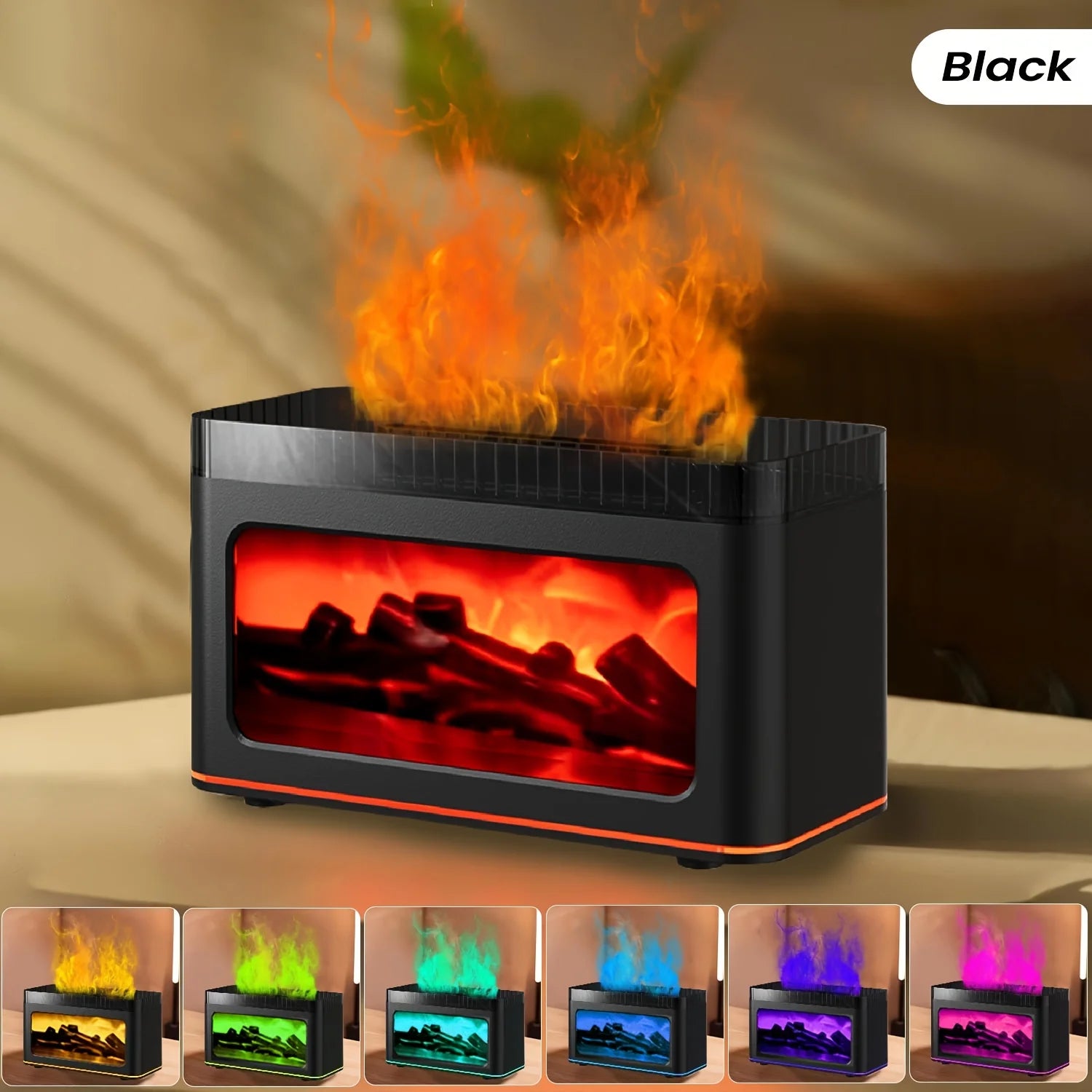 Mini Fireplace Aroma Diffuser Create A Festive Atmosphere 7 Color Flame Lighting Effects  Perfect For New Year Gifts Home Decor