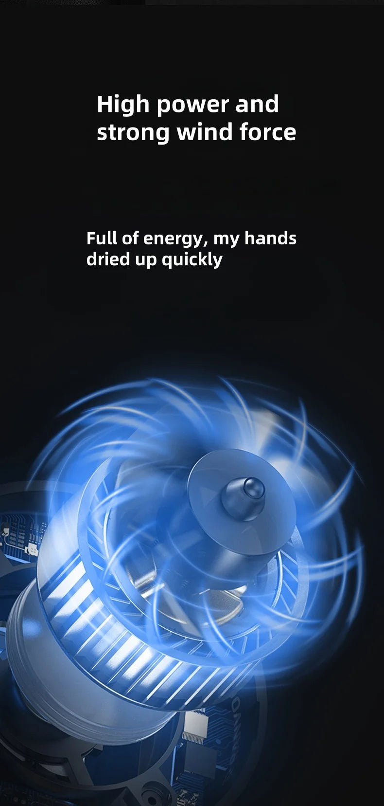 GMDQ Mini Fully Automatic Induction Hand Dryer 1600W Automatic High-speed Warm Air Hand Dryer