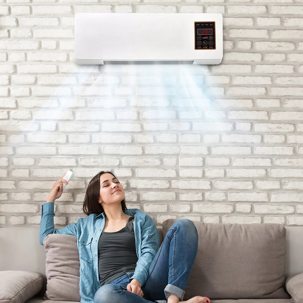 1800W Wall Mounted Air Conditioners with Remote Control Winter Warmer Small Multifunctional Blowing Supplies Home Appliance