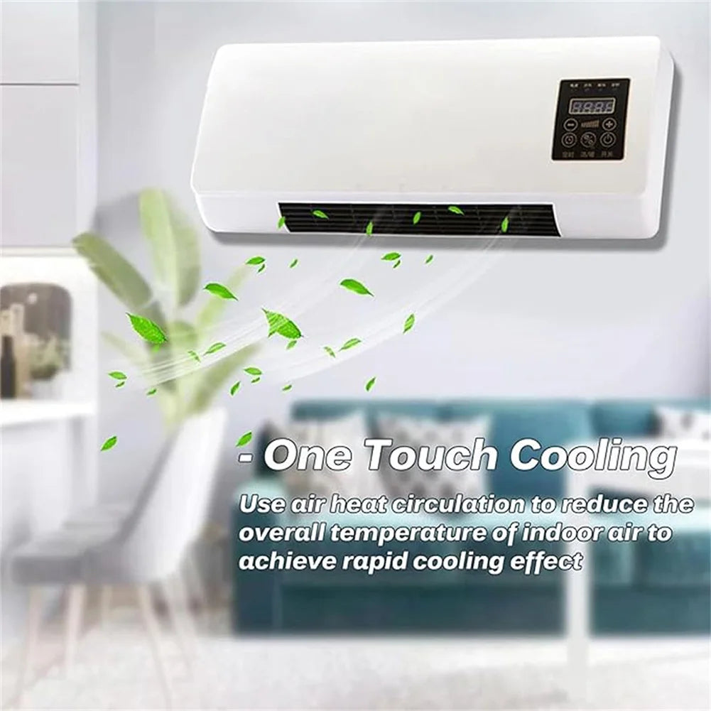 1800W Wall Mounted Air Conditioners with Remote Control Winter Warmer Small Multifunctional Blowing Supplies Home Appliance
