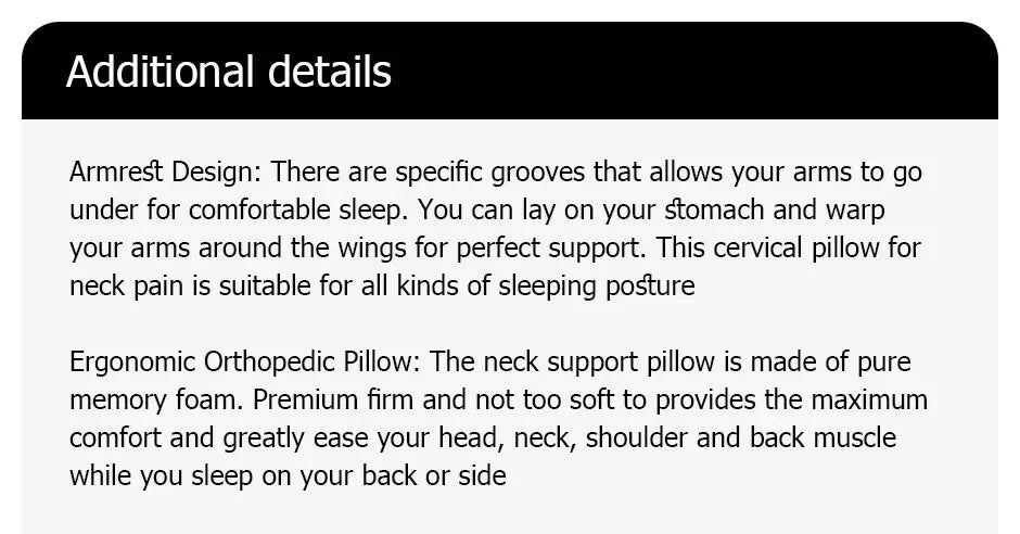 1pc Memory Foam Cervical Pillow Neck Protection Slow Rebound Memory Pillow Butterfly Shaped Cervical Neck Sleep care healthy