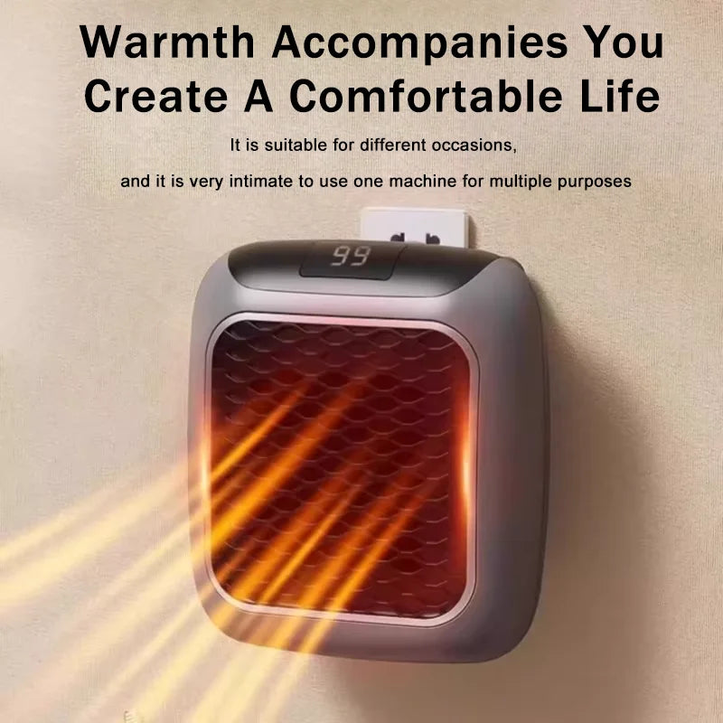 Faster Mini Heater for Home Small Bathroom Heating Fans Wall Mounted PTC Ceramic Electric Heater with Remote Control Household