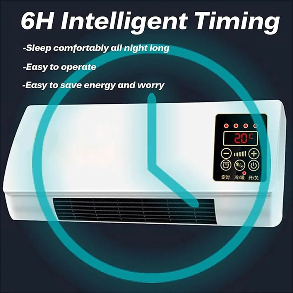 1800W Wall Mounted Air Conditioners with Remote Control Winter Warmer Small Multifunctional Blowing Supplies Home Appliance