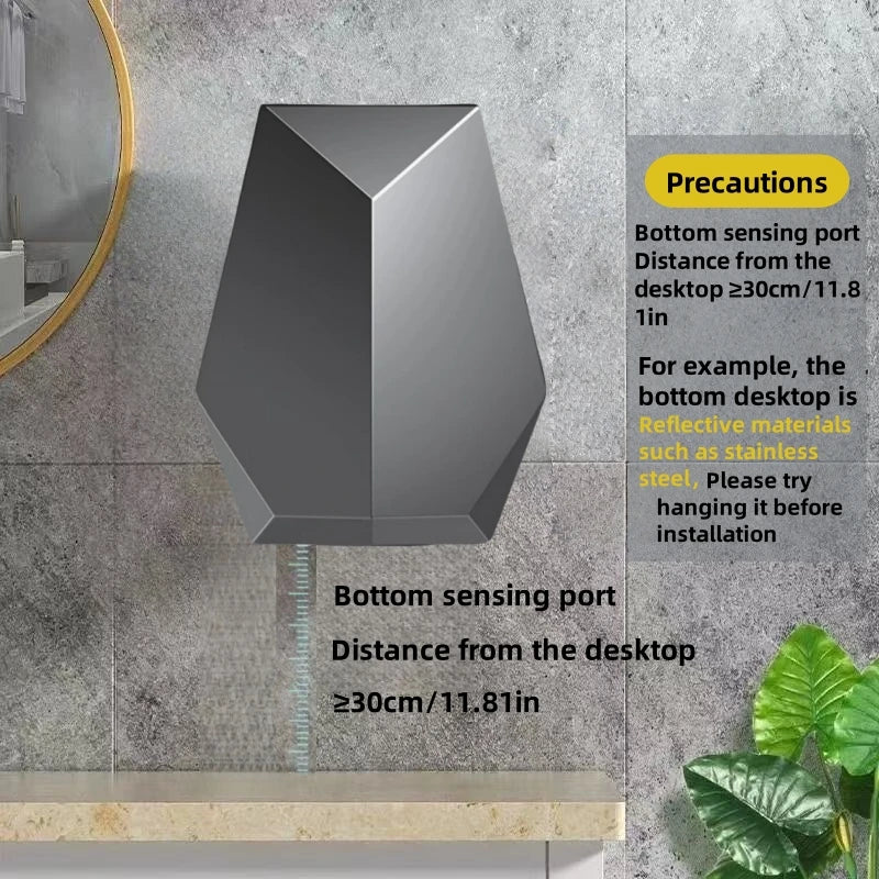 GMDQ Mini Fully Automatic Induction Hand Dryer 1600W Automatic High-speed Warm Air Hand Dryer