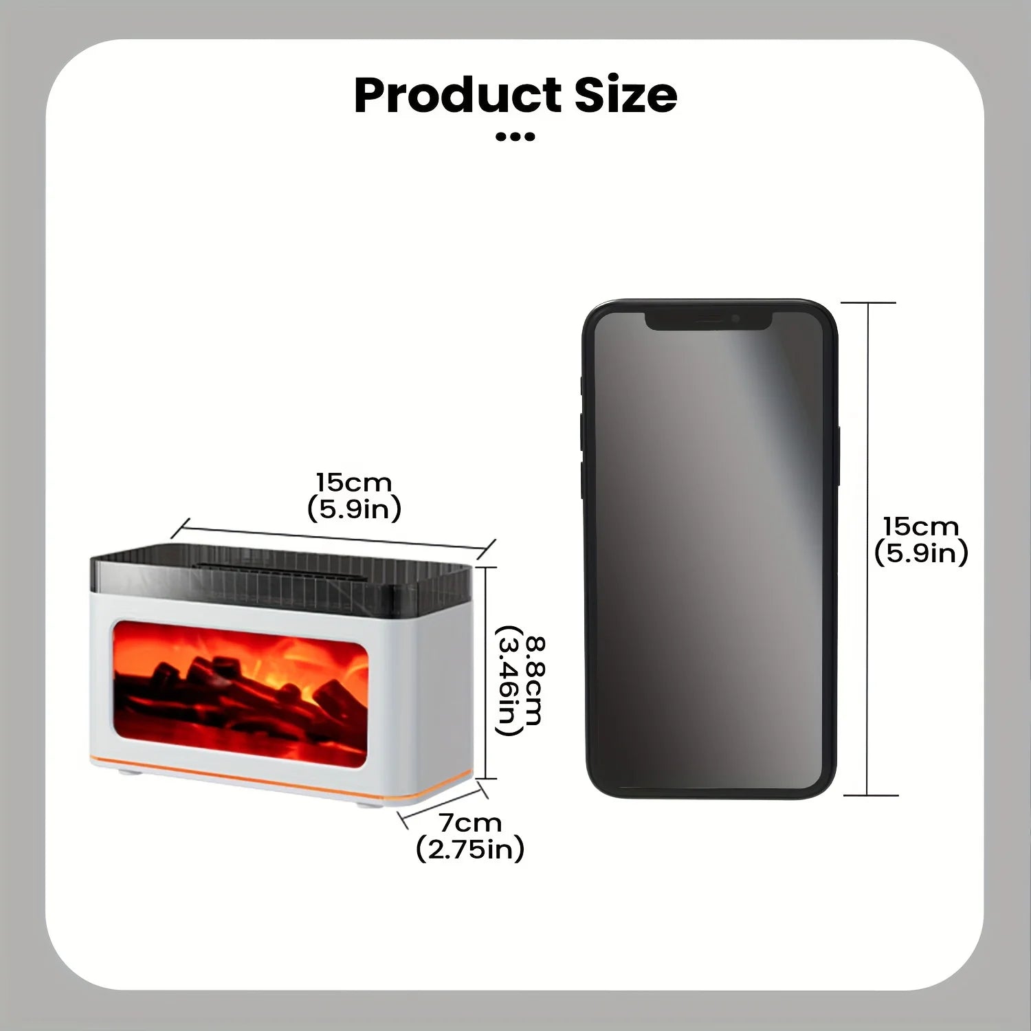 Mini Fireplace Aroma Diffuser Create A Festive Atmosphere 7 Color Flame Lighting Effects  Perfect For New Year Gifts Home Decor