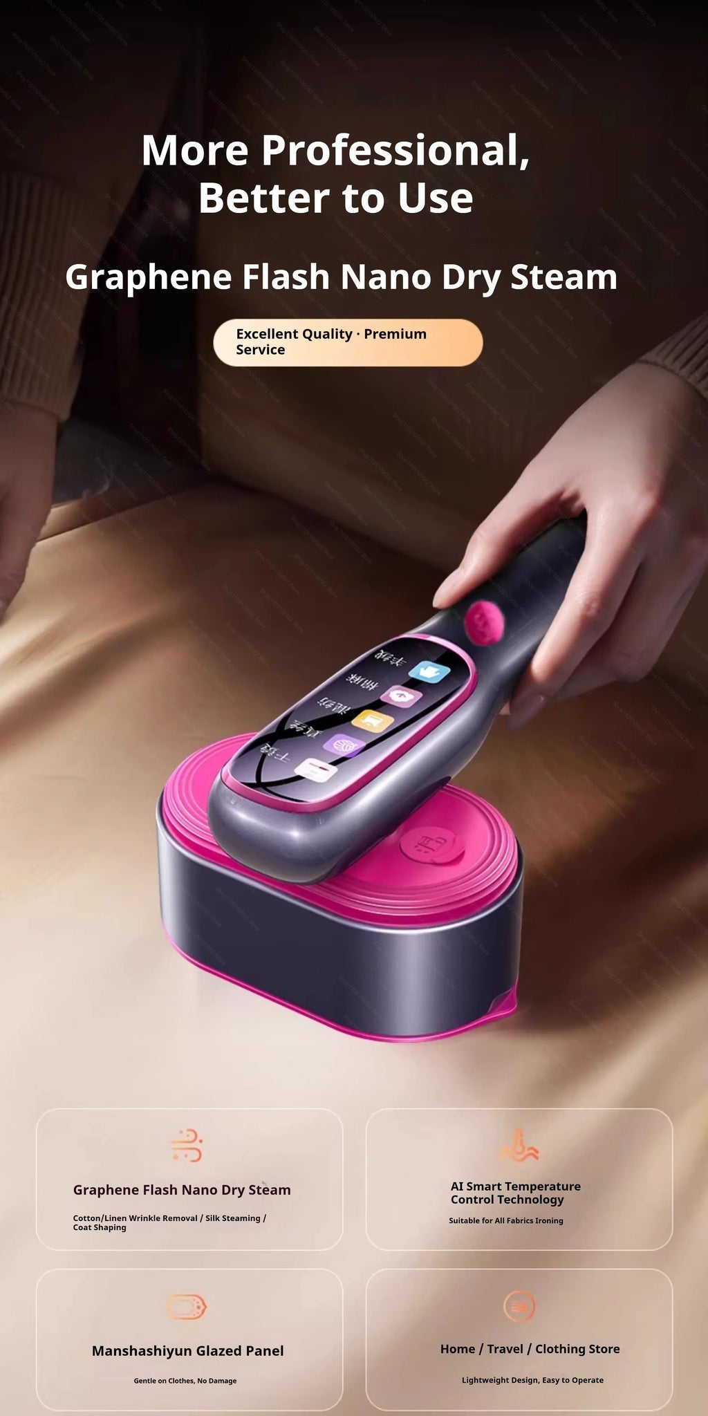 2026 NEW Garment Steamer Steam Hanging Iron Professional Handheld 1200W Household Heating Portable Steamer Iron Clothing Surface