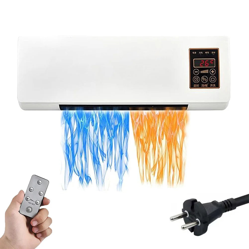 1800W Wall Mounted Air Conditioners with Remote Control Winter Warmer Small Multifunctional Blowing Supplies Home Appliance