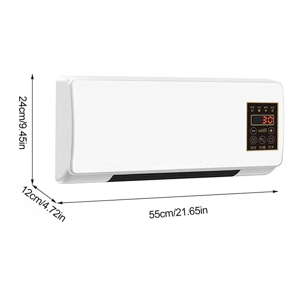 1800W Wall Mounted Air Conditioners with Remote Control Winter Warmer Small Multifunctional Blowing Supplies Home Appliance
