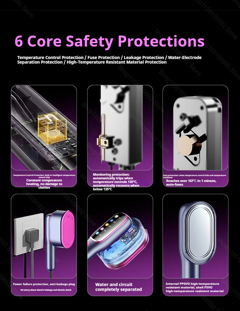 2026 NEW Garment Steamer Steam Hanging Iron Professional Handheld 1200W Household Heating Portable Steamer Iron Clothing Surface