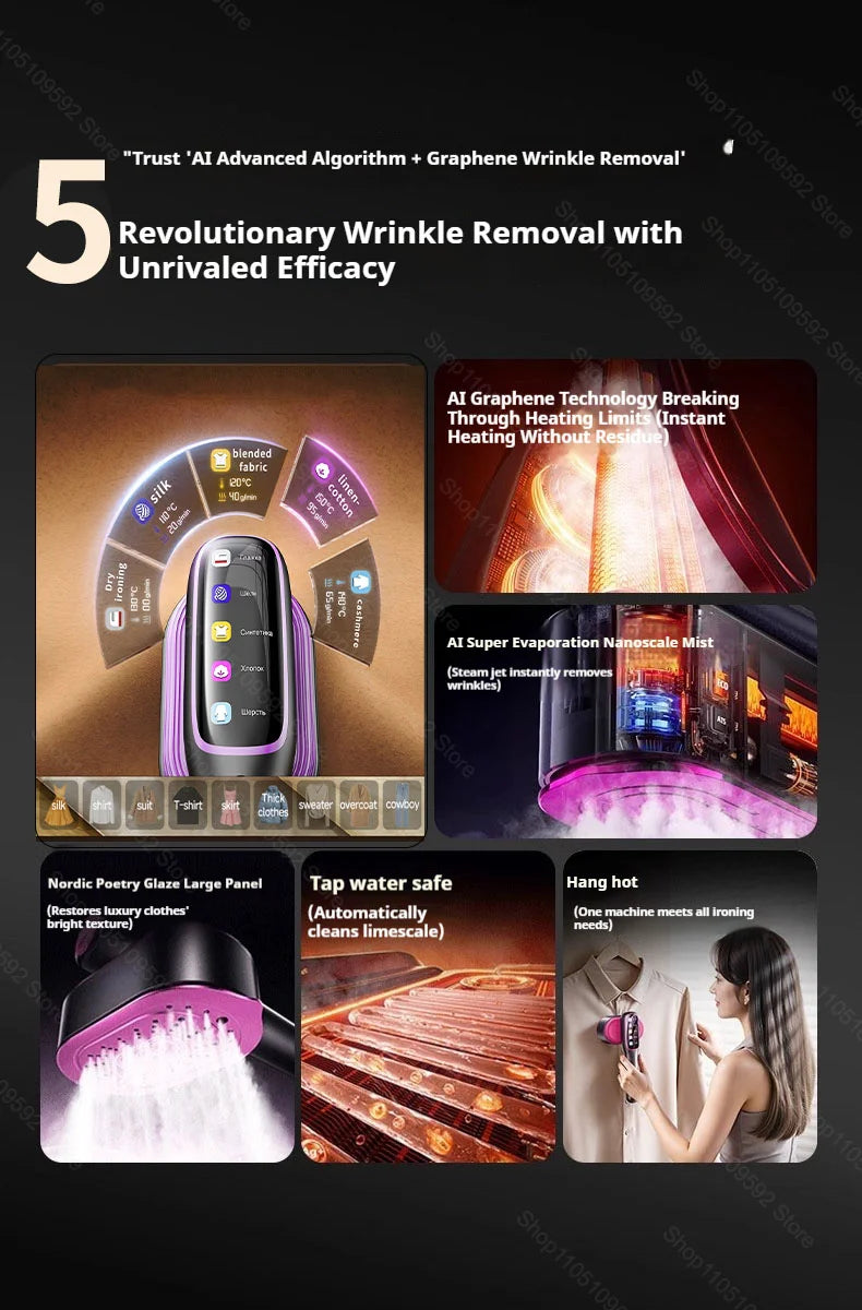 2026 NEW Garment Steamer Steam Hanging Iron Professional Handheld 1200W Household Heating Portable Steamer Iron Clothing Surface