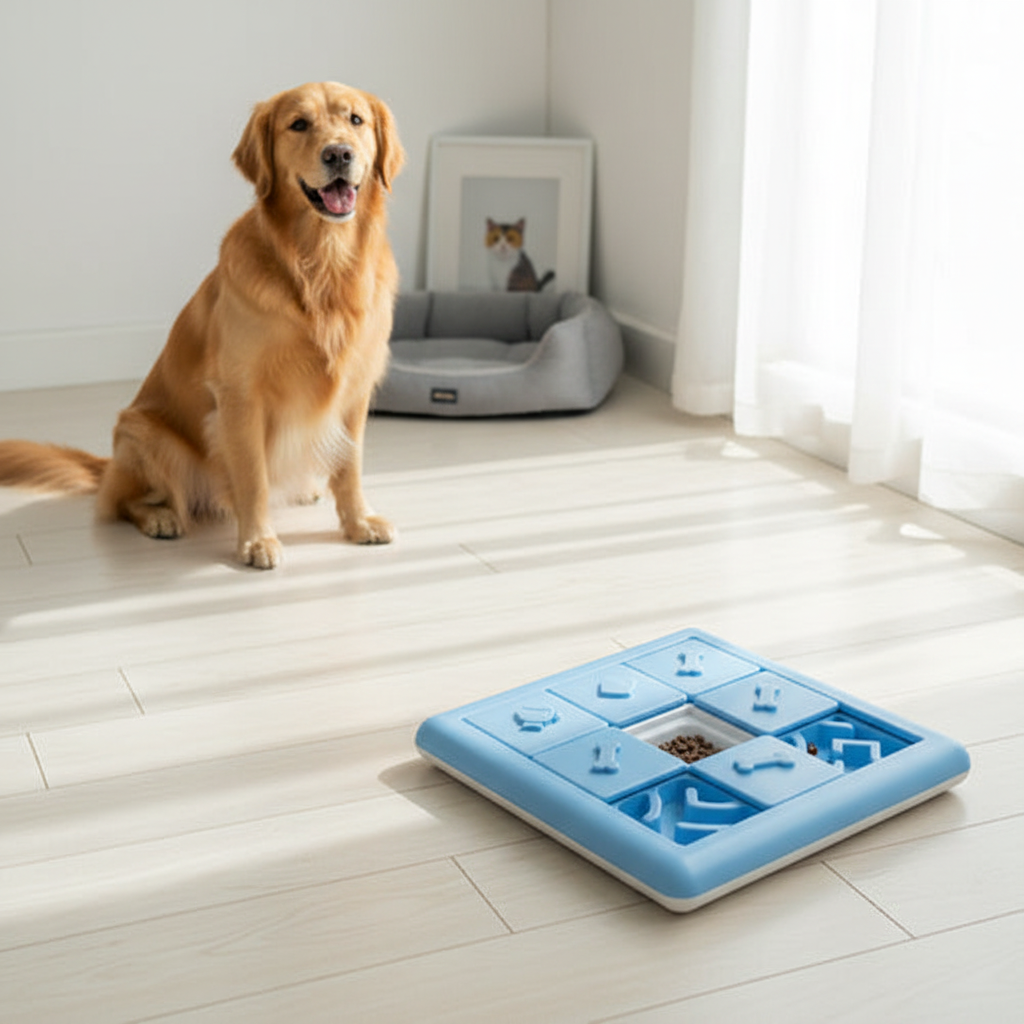 Pet Slow Food Bowl in Modern Home Setting